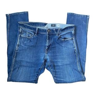 Volcom Vorta Slim Straight Denim Jeans Size 34/31 Mens Pants Medium Wash
